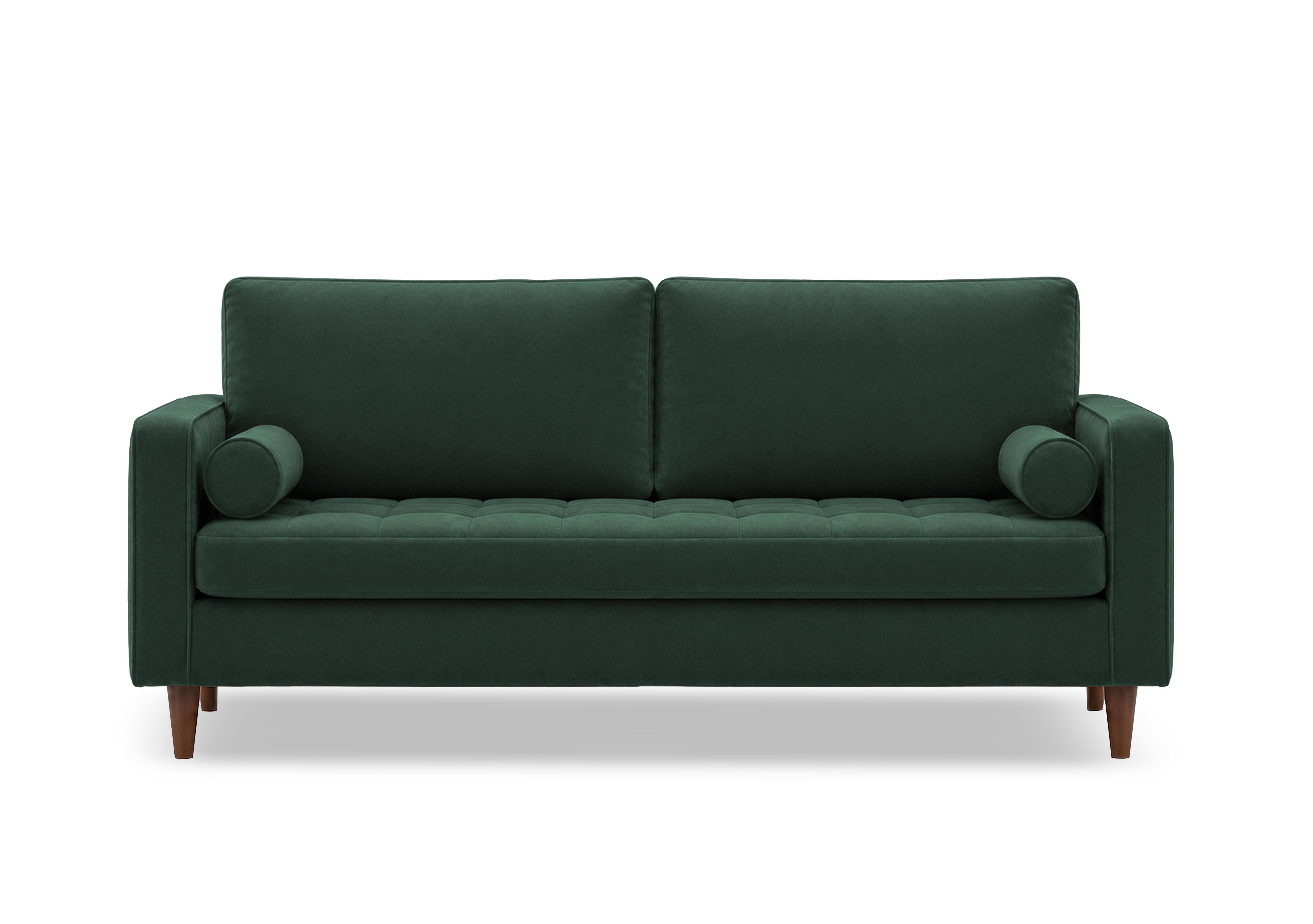 Sullivan 3 Seater Fabric Sofa in Tiffany Jungle Green Dk Ft on Furniture Village