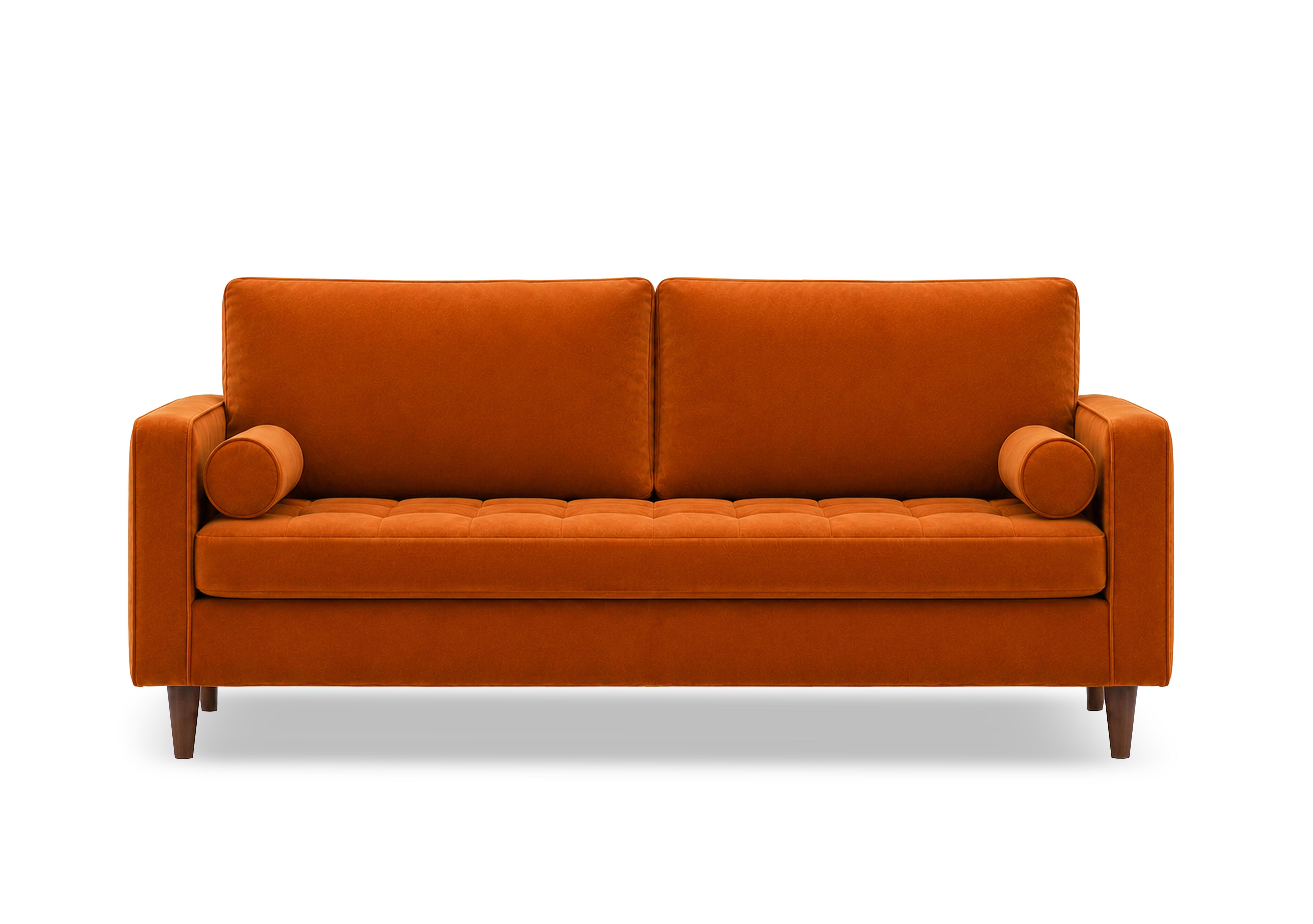 Sullivan 3 Seater Fabric Sofa in Tiffany Rust Dk Ft on Furniture Village