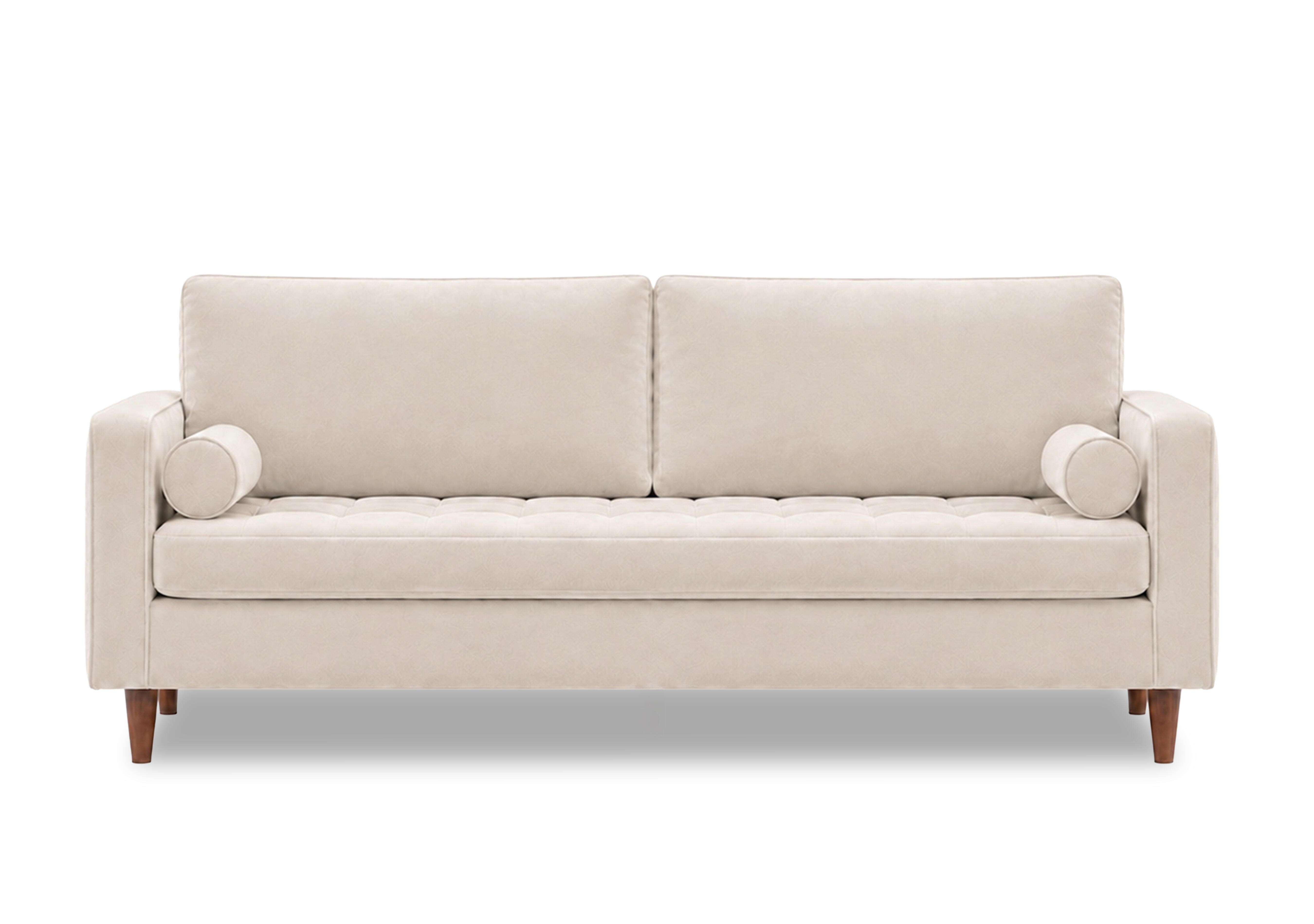 Sullivan 4 Seater Fabric Sofa in Tiffany Beige Dk Ft on Furniture Village