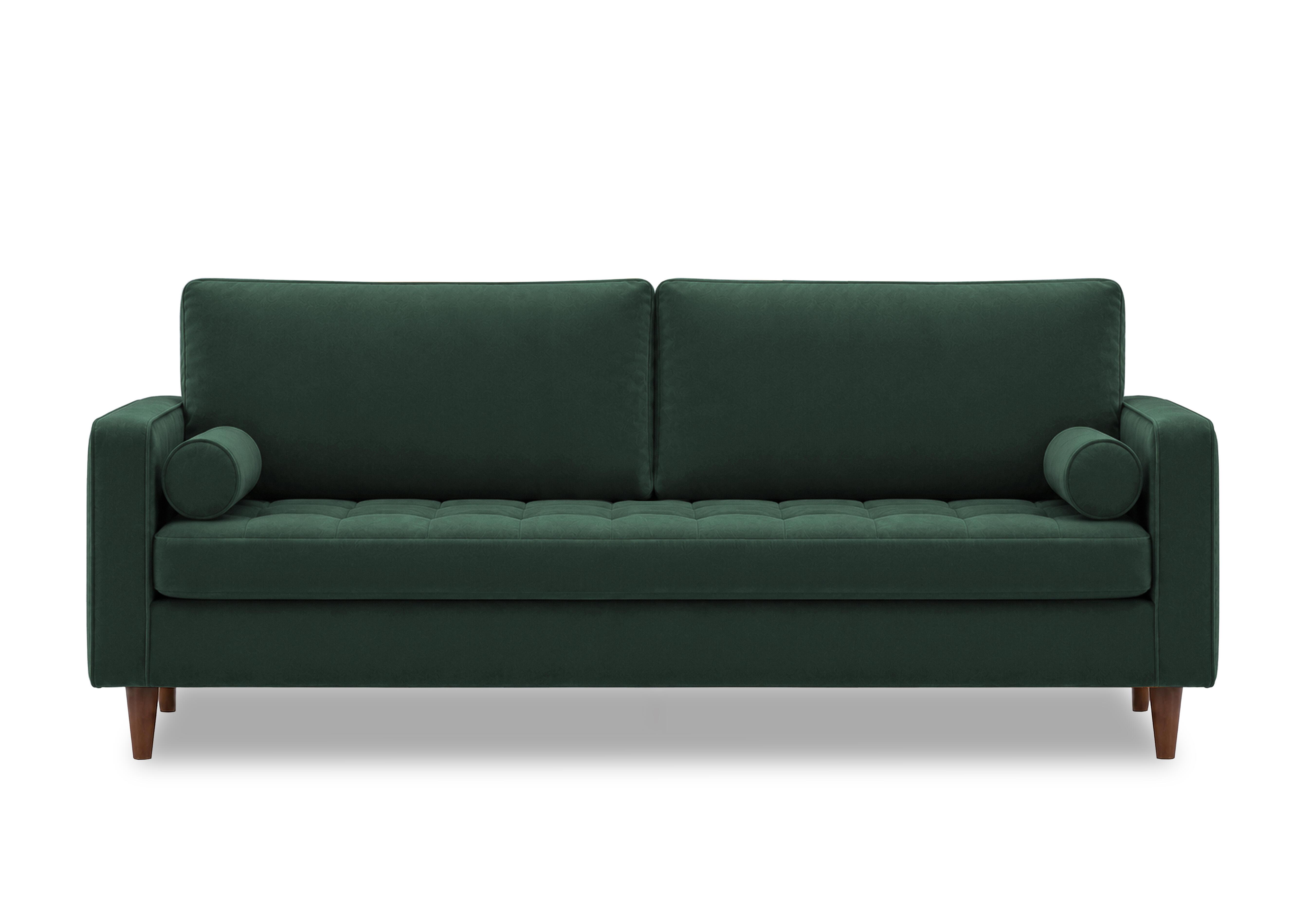 Sullivan 4 Seater Fabric Sofa in Tiffany Jungle Green Dk Ft on Furniture Village