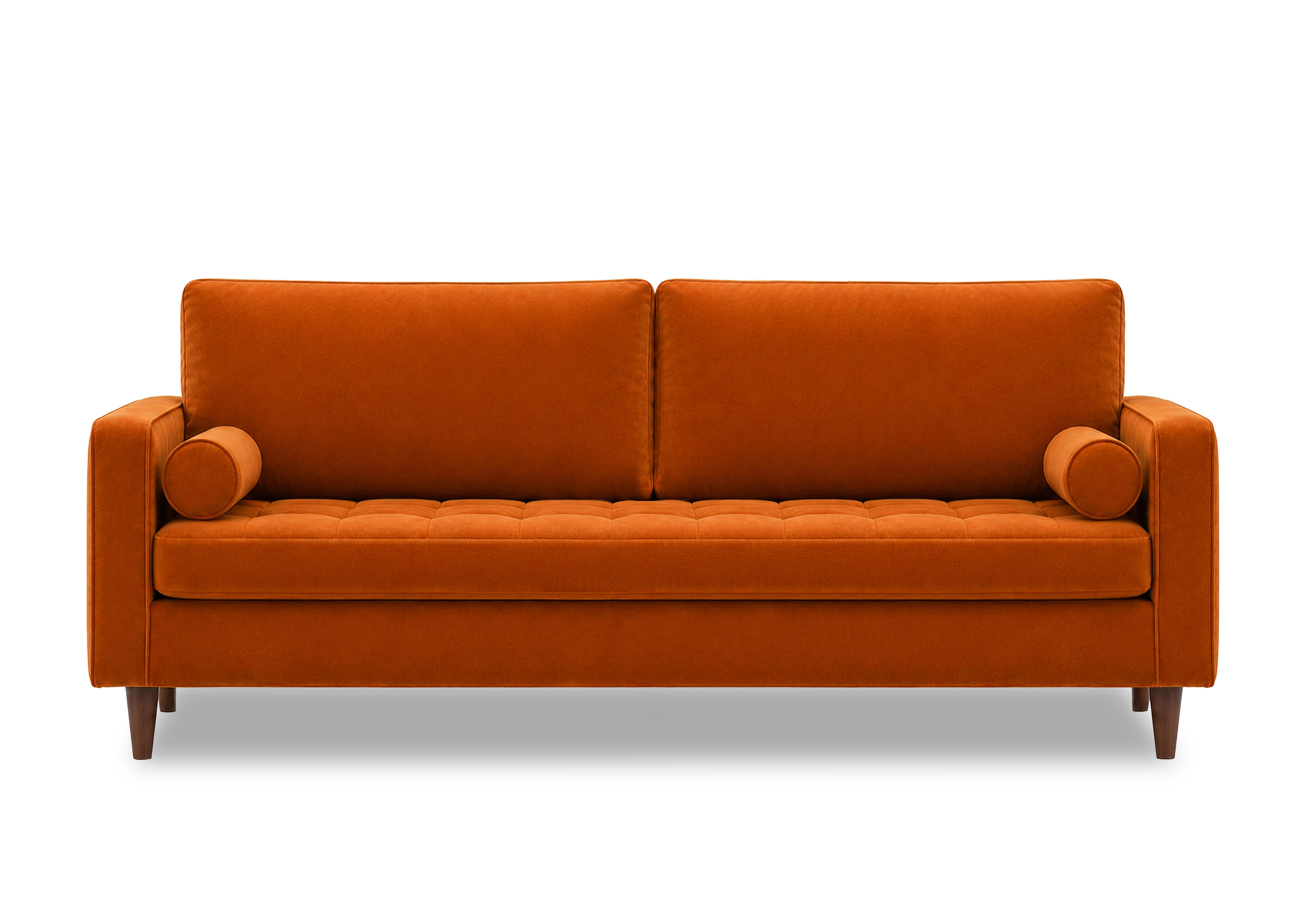 Sullivan 4 Seater Fabric Sofa in Tiffany Rust Dk Ft on Furniture Village