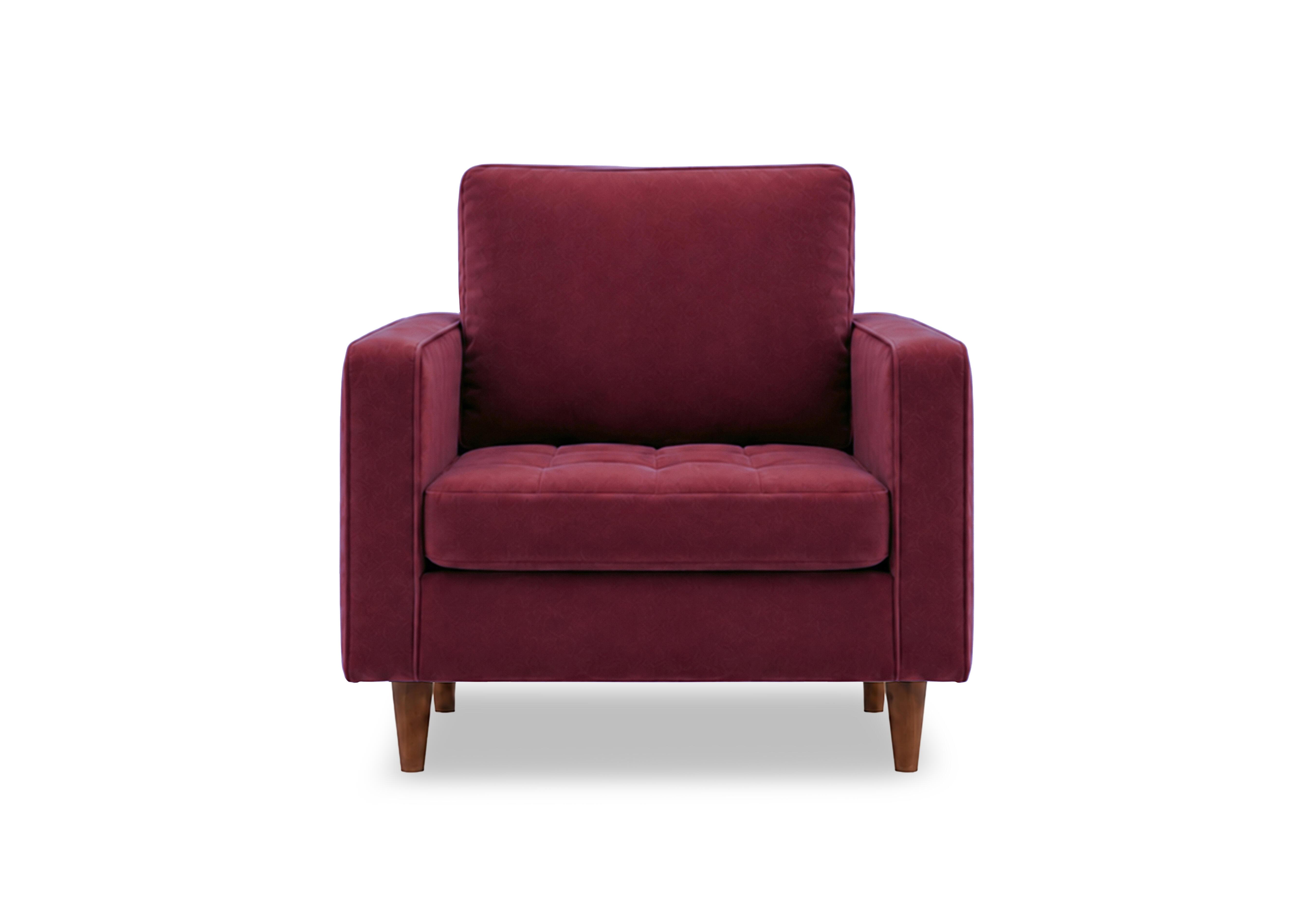 Sullivan Fabric Armchair in Tiffany Chianti Dk Ft on Furniture Village