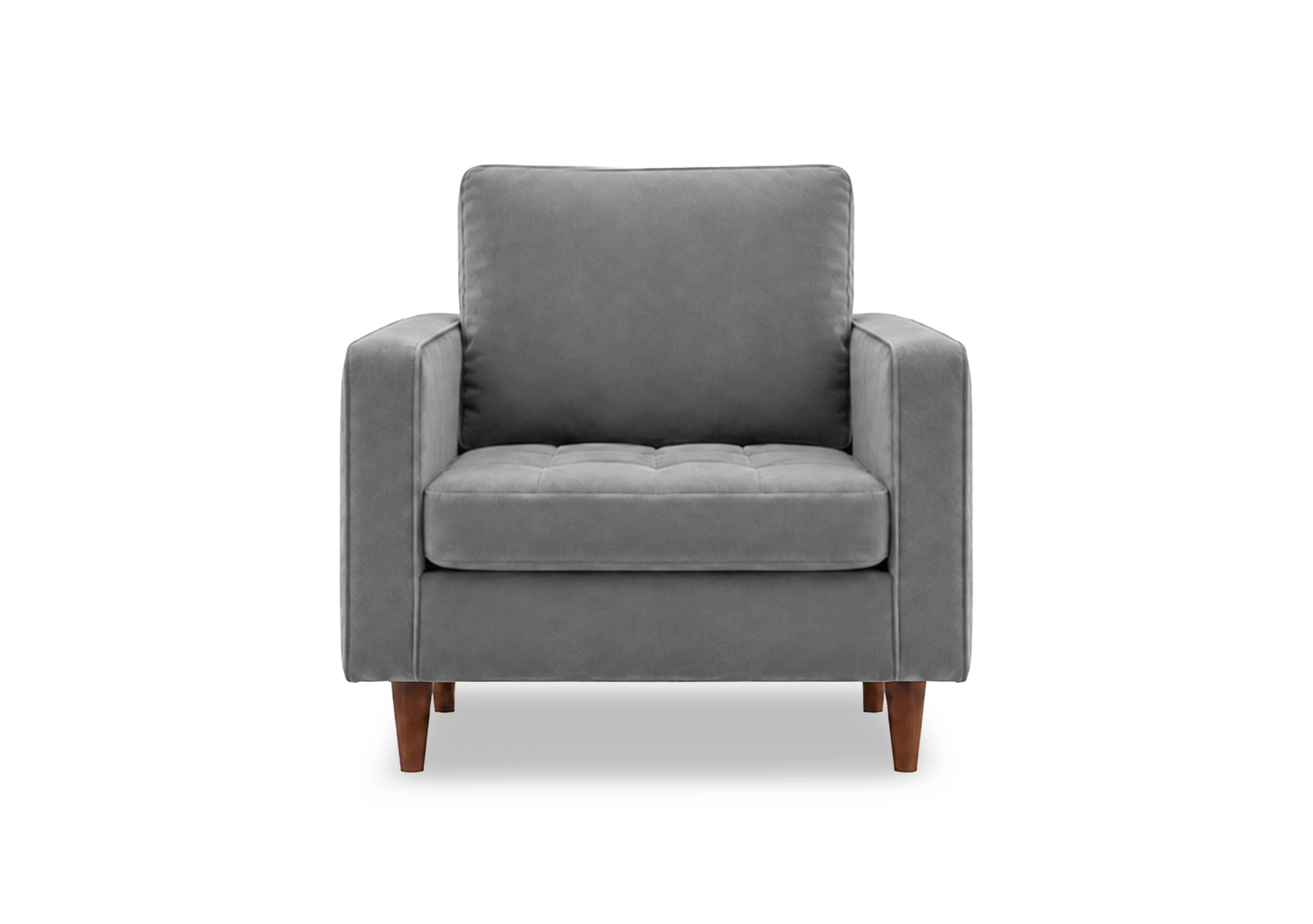 Sullivan Fabric Armchair in Tiffany Grey Dk Ft on Furniture Village