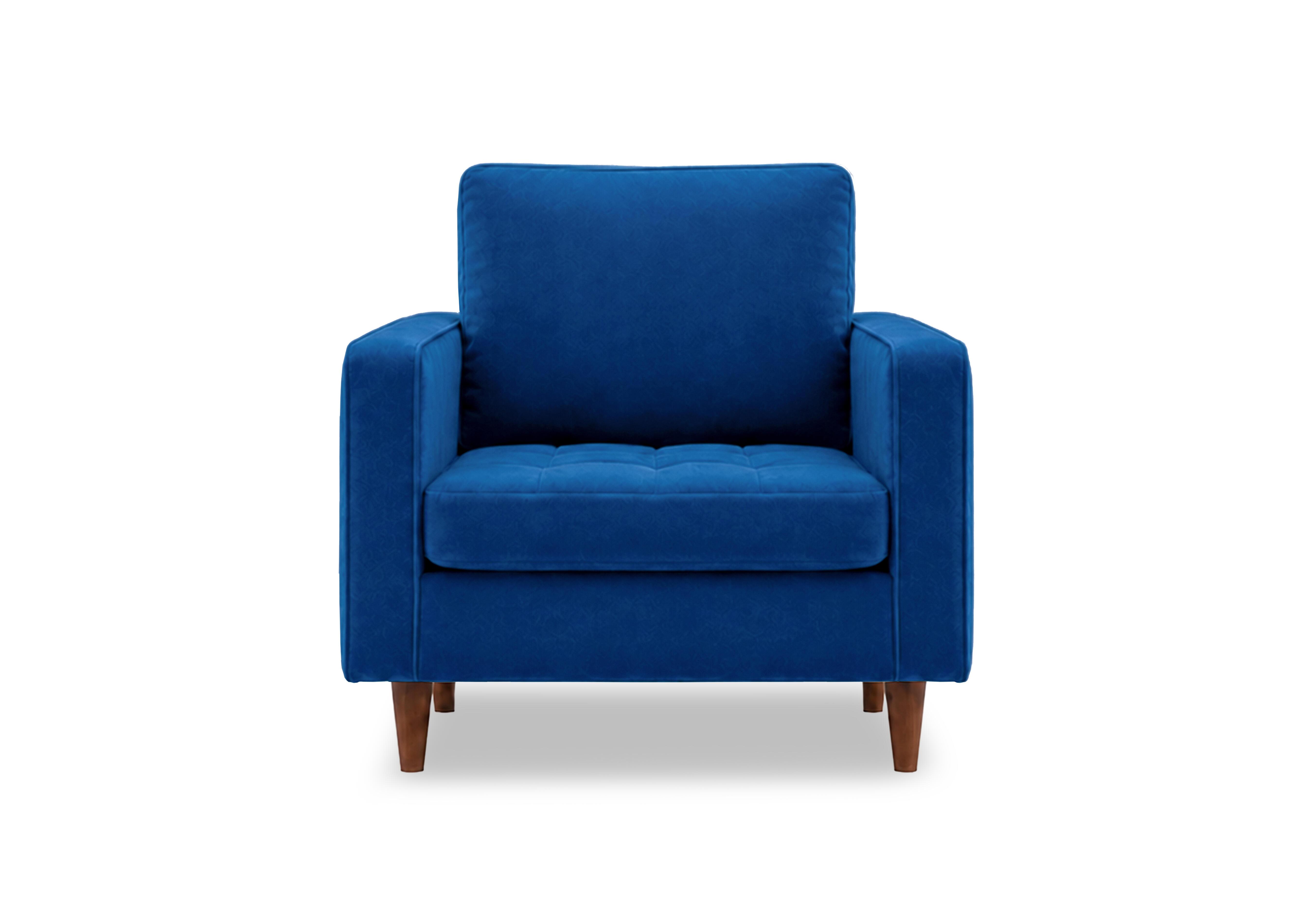 Sullivan Fabric Armchair in Tiffany Navy Dk Ft on Furniture Village