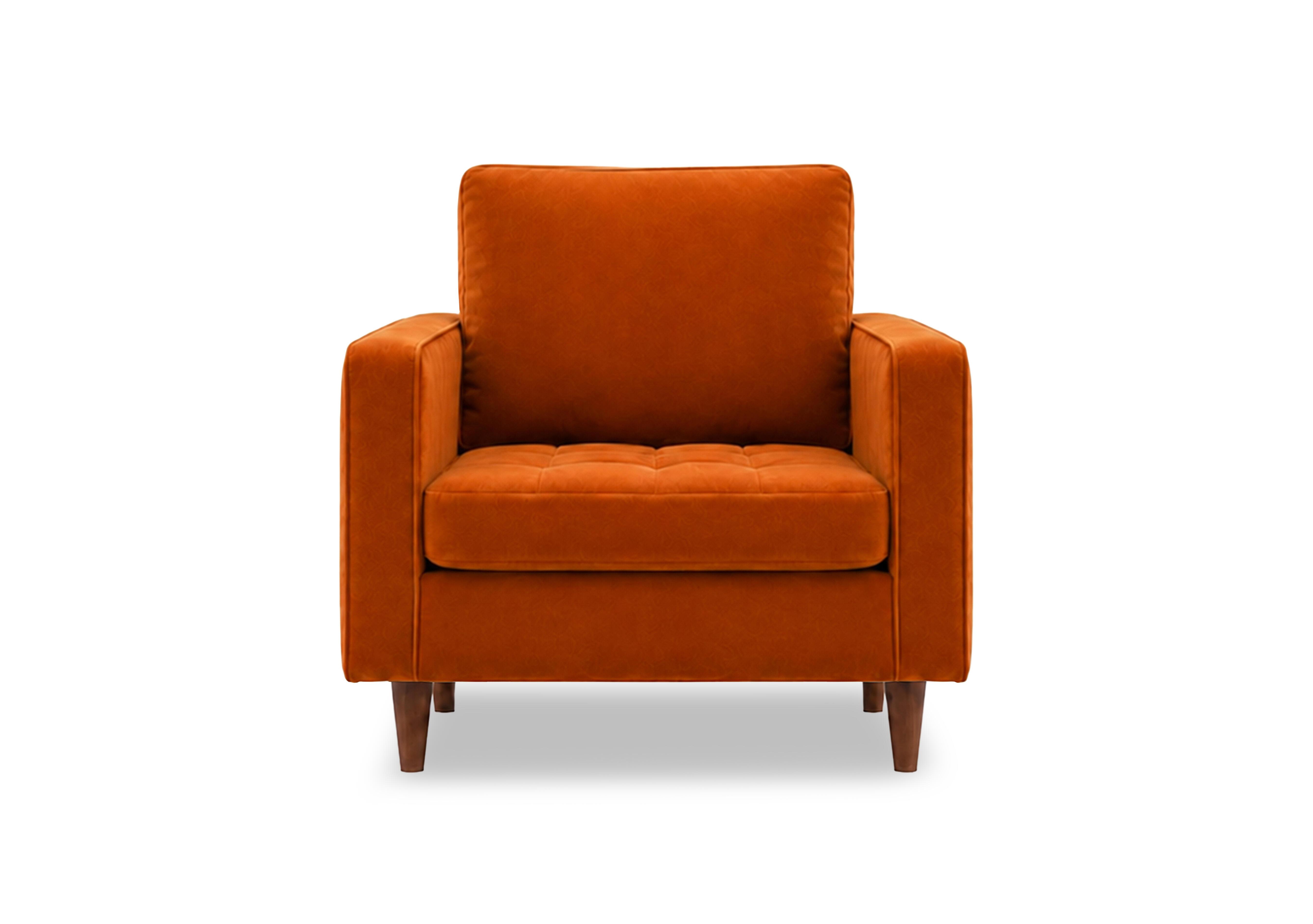 Sullivan Fabric Armchair in Tiffany Rust Dk Ft on Furniture Village