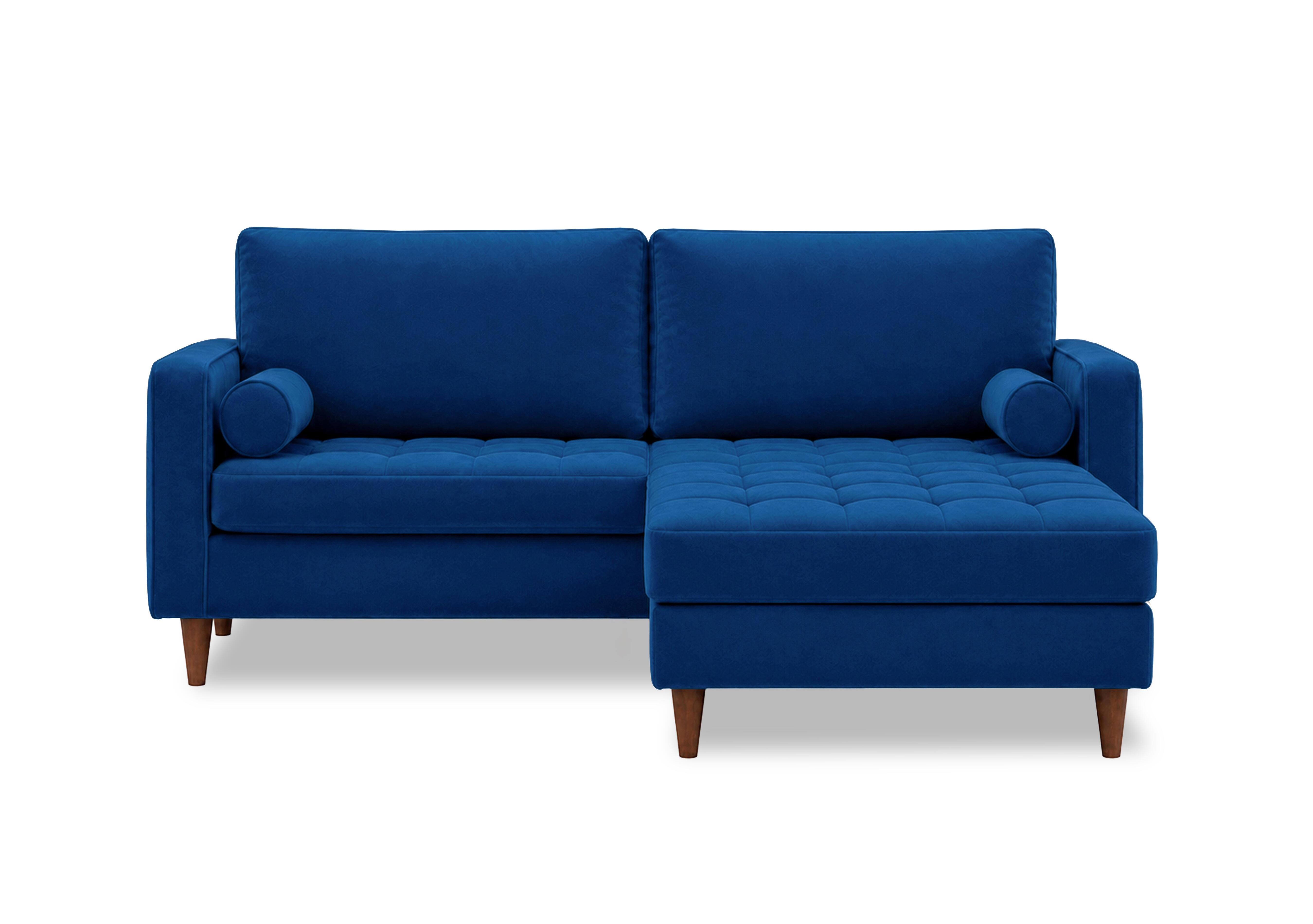 Sullivan 3 Seater Fabric Sofa with Reversible Chaise End in Tiffany Navy Dk Ft on Furniture Village