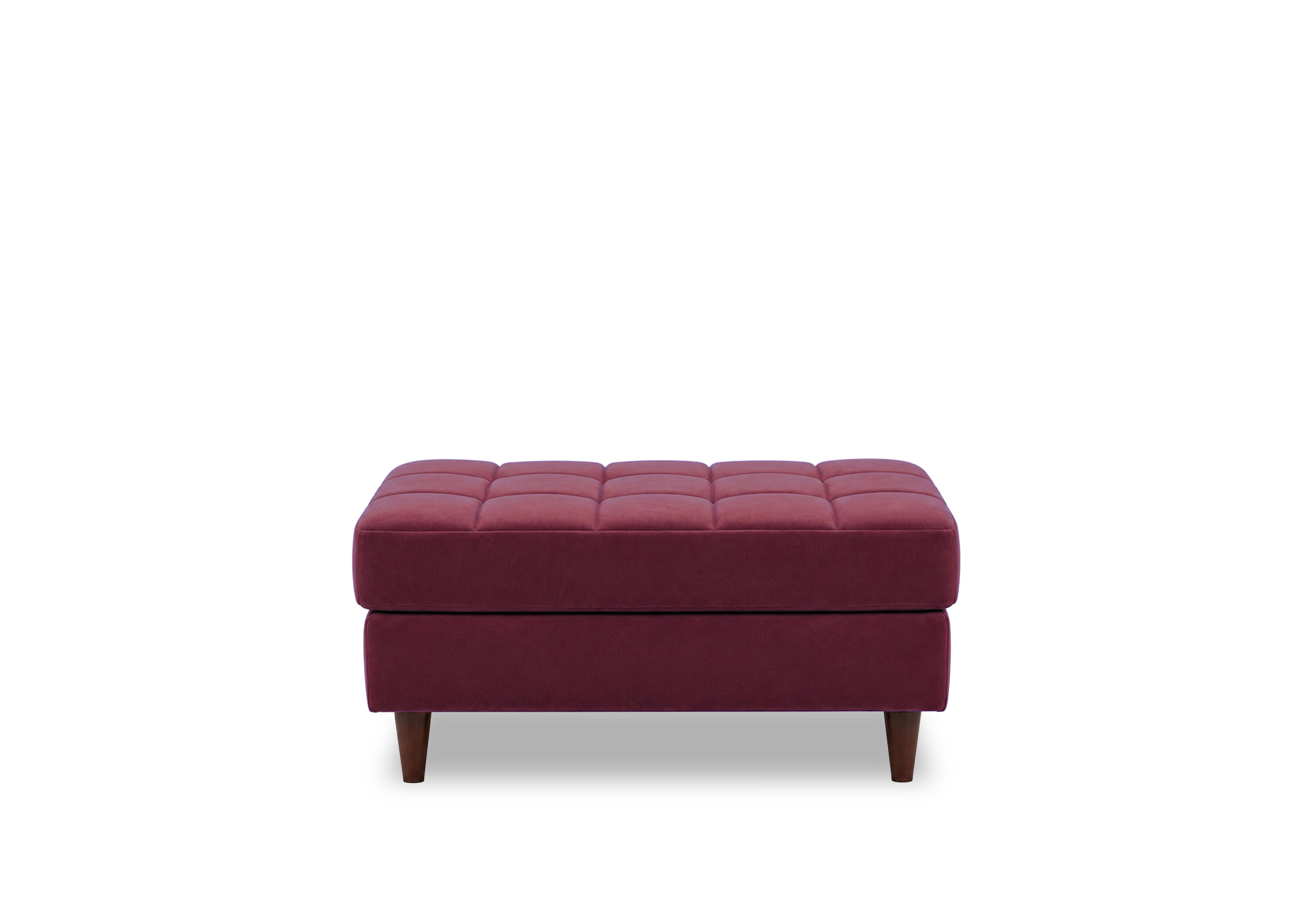 Sullivan Rectangular Fabric Footstool in Tiffany Chianti Dk Ft on Furniture Village