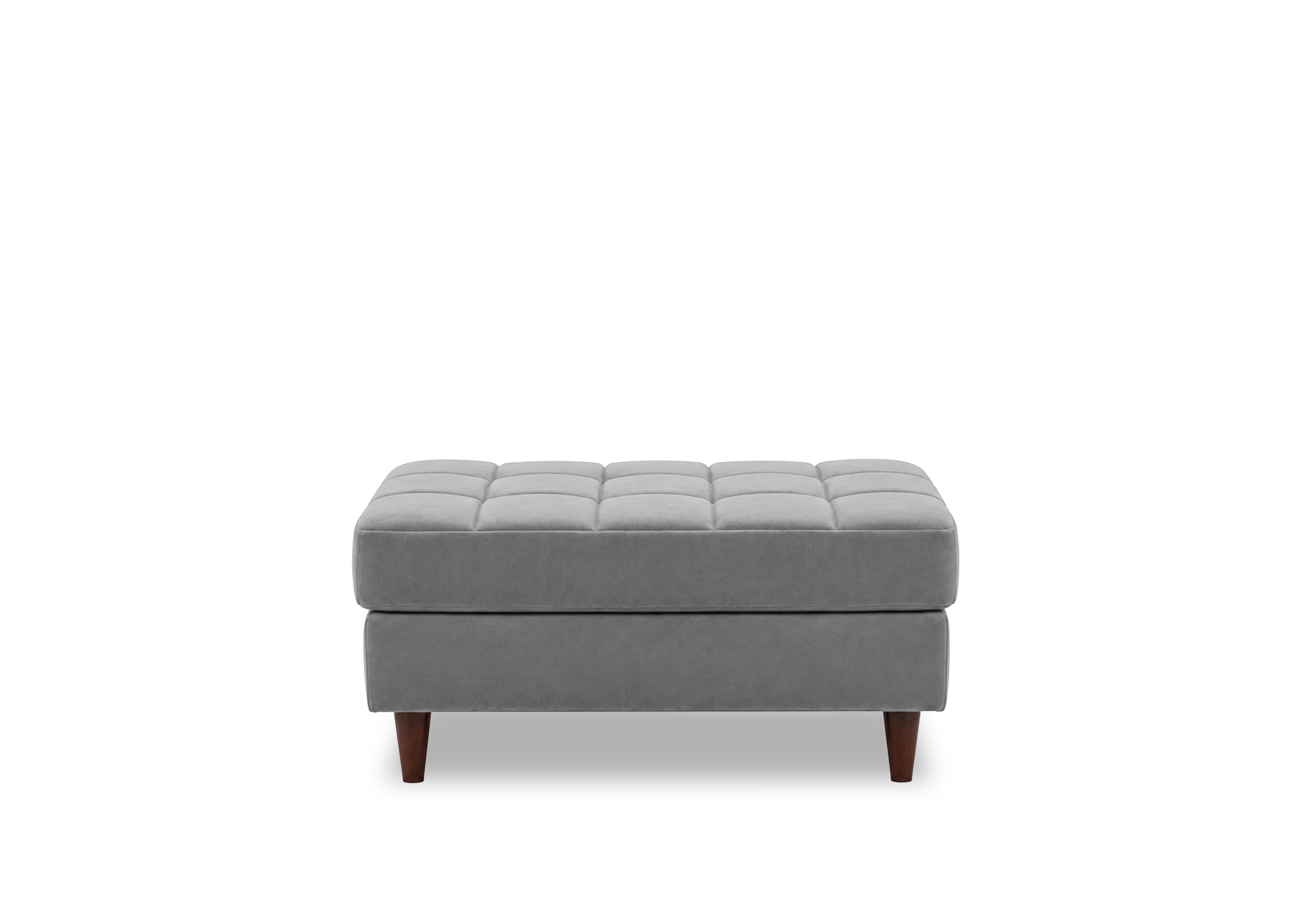 Sullivan Rectangular Fabric Footstool in Tiffany Grey Dk Ft on Furniture Village