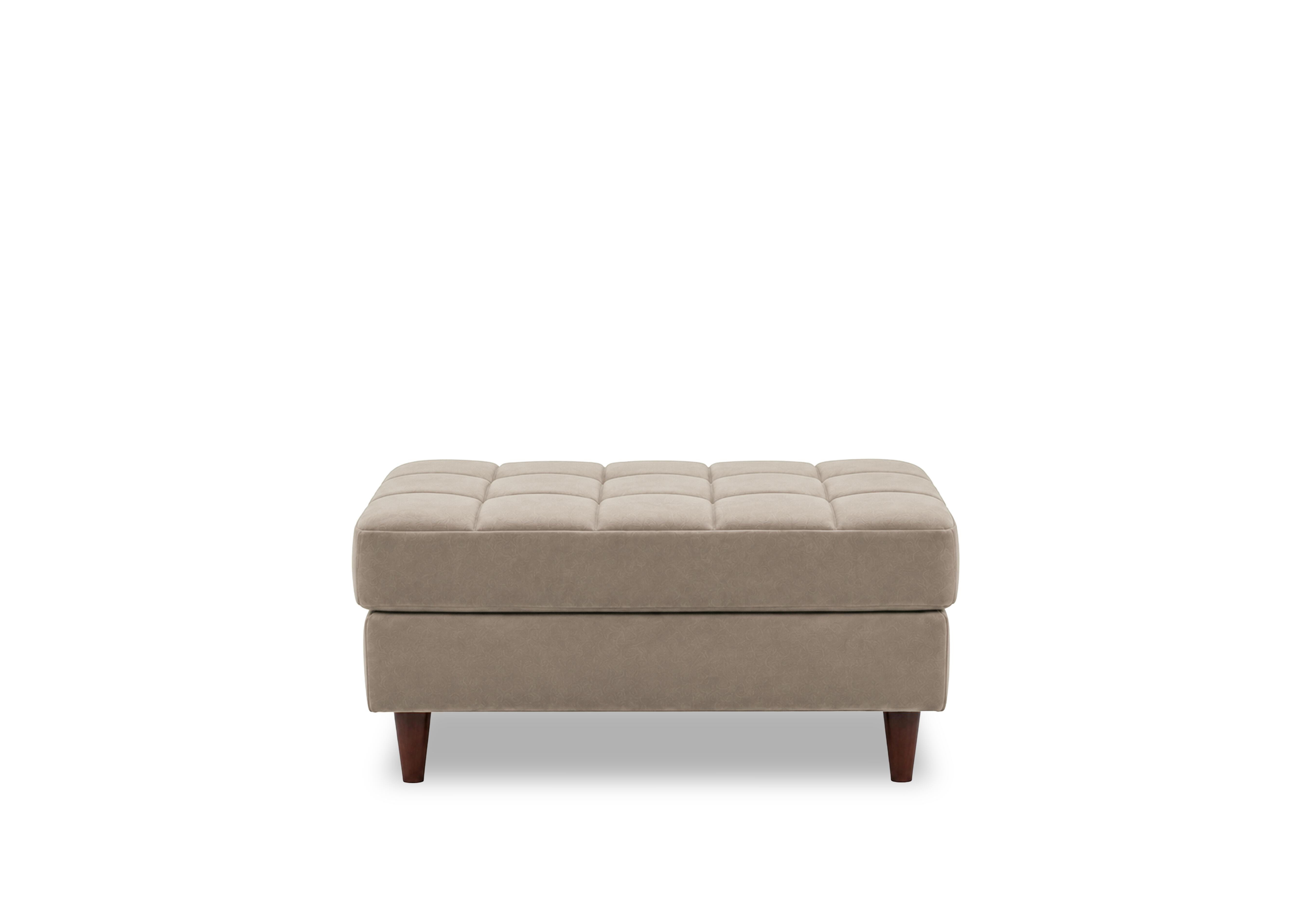 Sullivan Rectangular Fabric Footstool in Tiffany Mika Dk Ft on Furniture Village