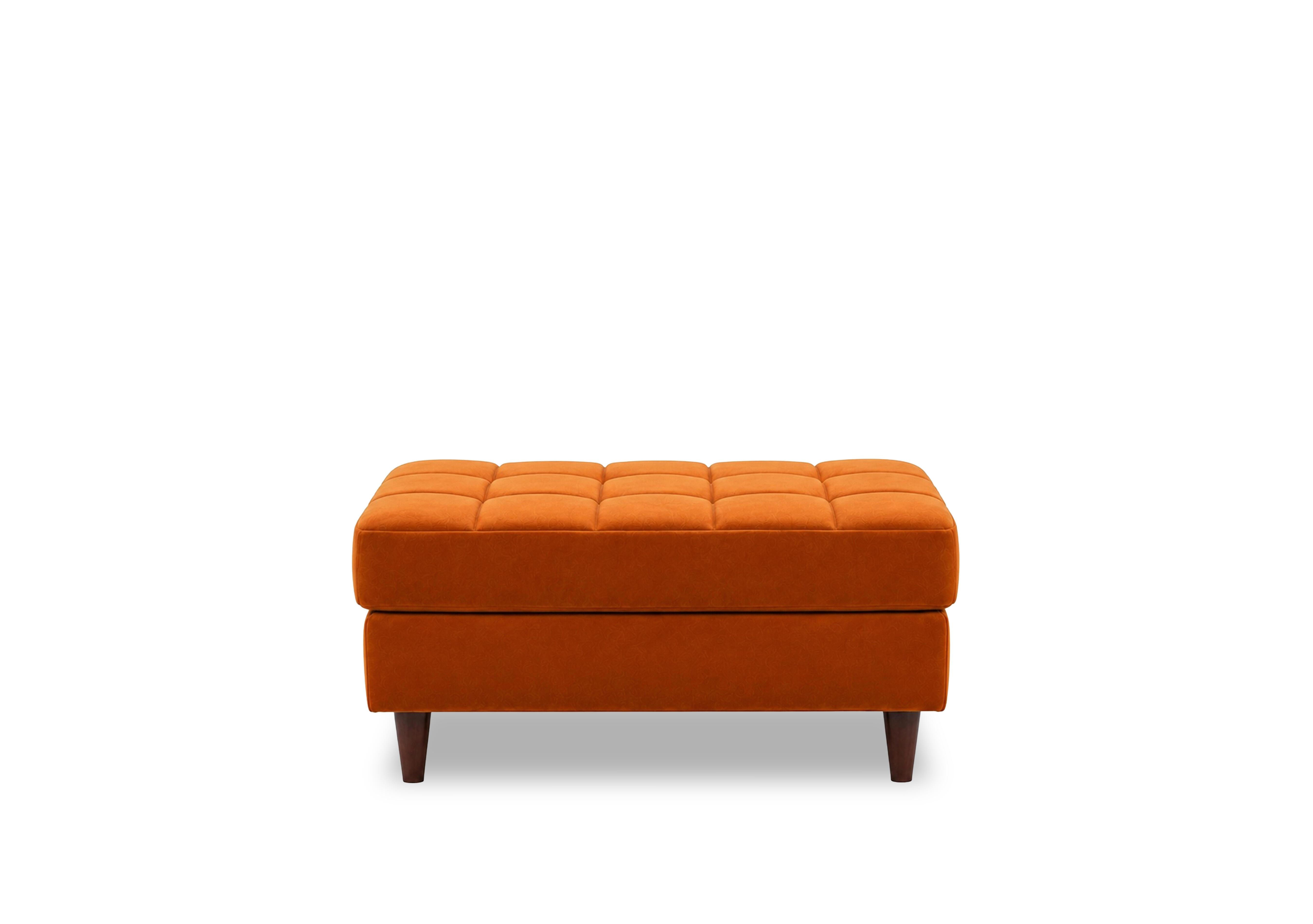 Sullivan Rectangular Fabric Footstool in Tiffany Rust Dk Ft on Furniture Village