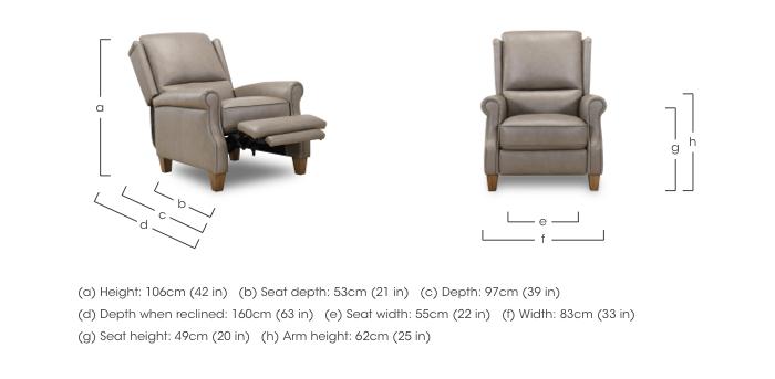 Carrick Leather Power Recliner Wing Chair in  on Furniture Village