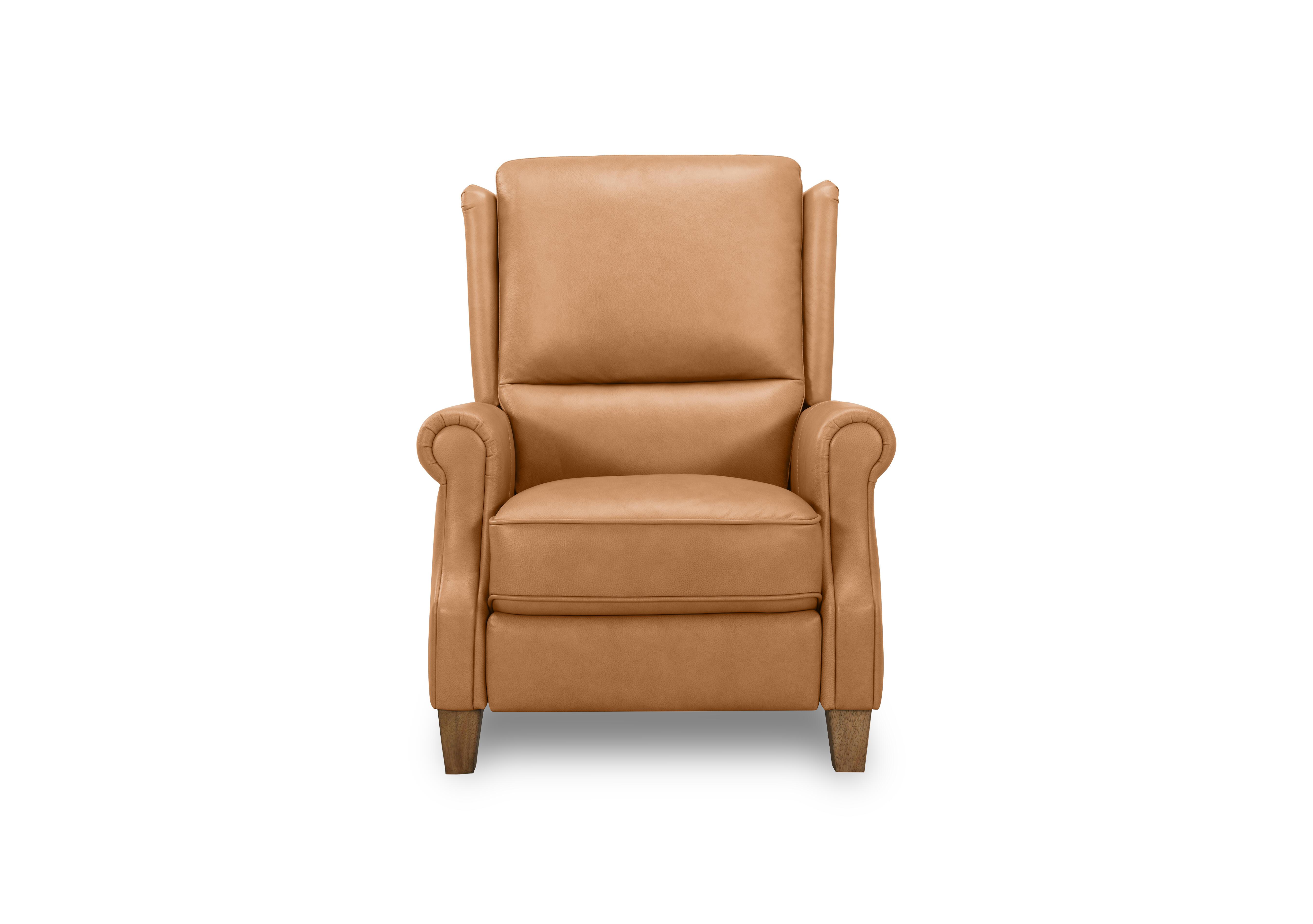 Carrick Leather Power Recliner Wing Chair in Caramel H5212 on Furniture Village