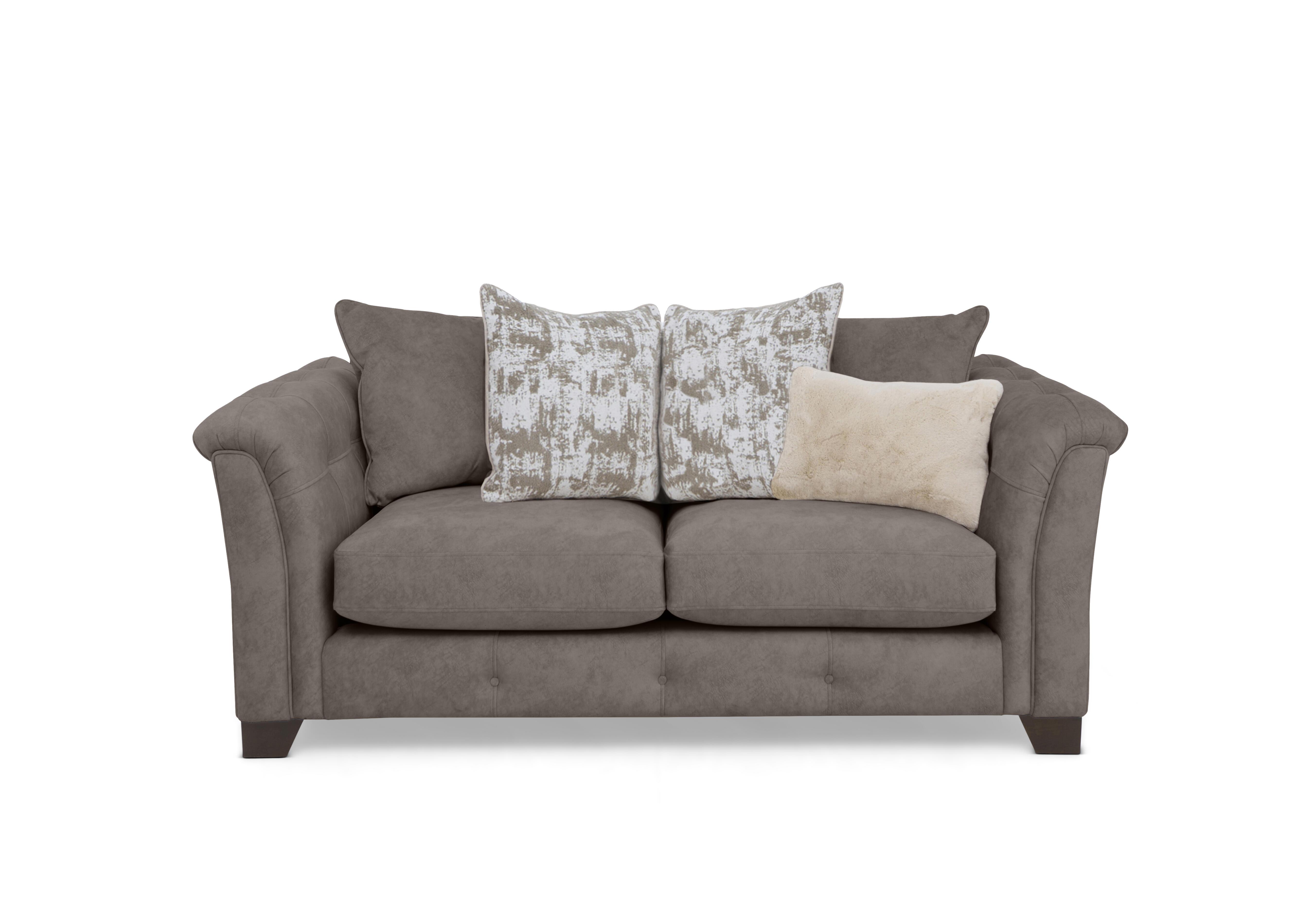 Aura 2 Seater Fabric Scatter Back Sofa Bed in Kenzo Chocolate Dw Ft on Furniture Village