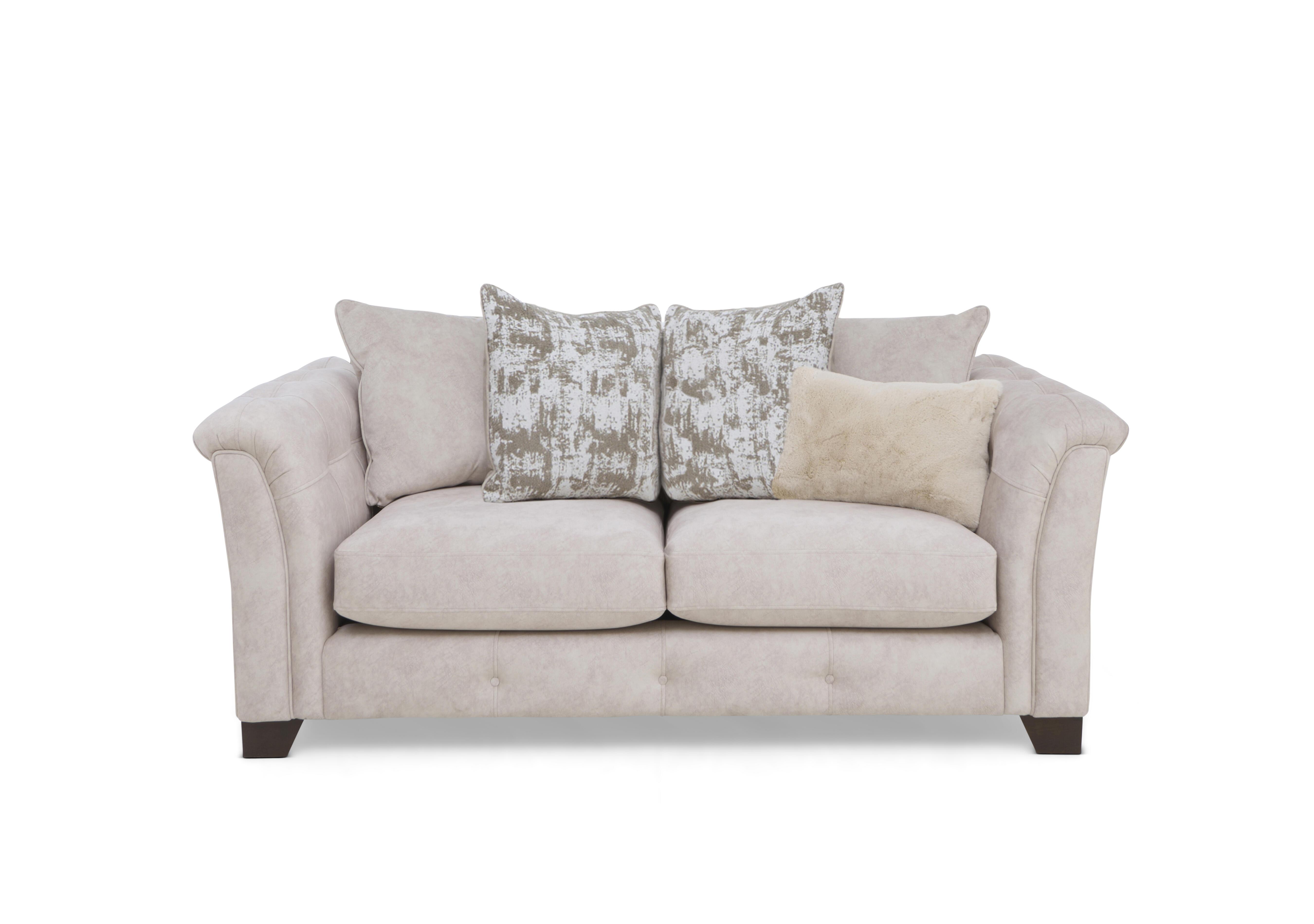 Aura 2 Seater Fabric Scatter Back Sofa Bed in Kenzo Cream Dw Ft on Furniture Village