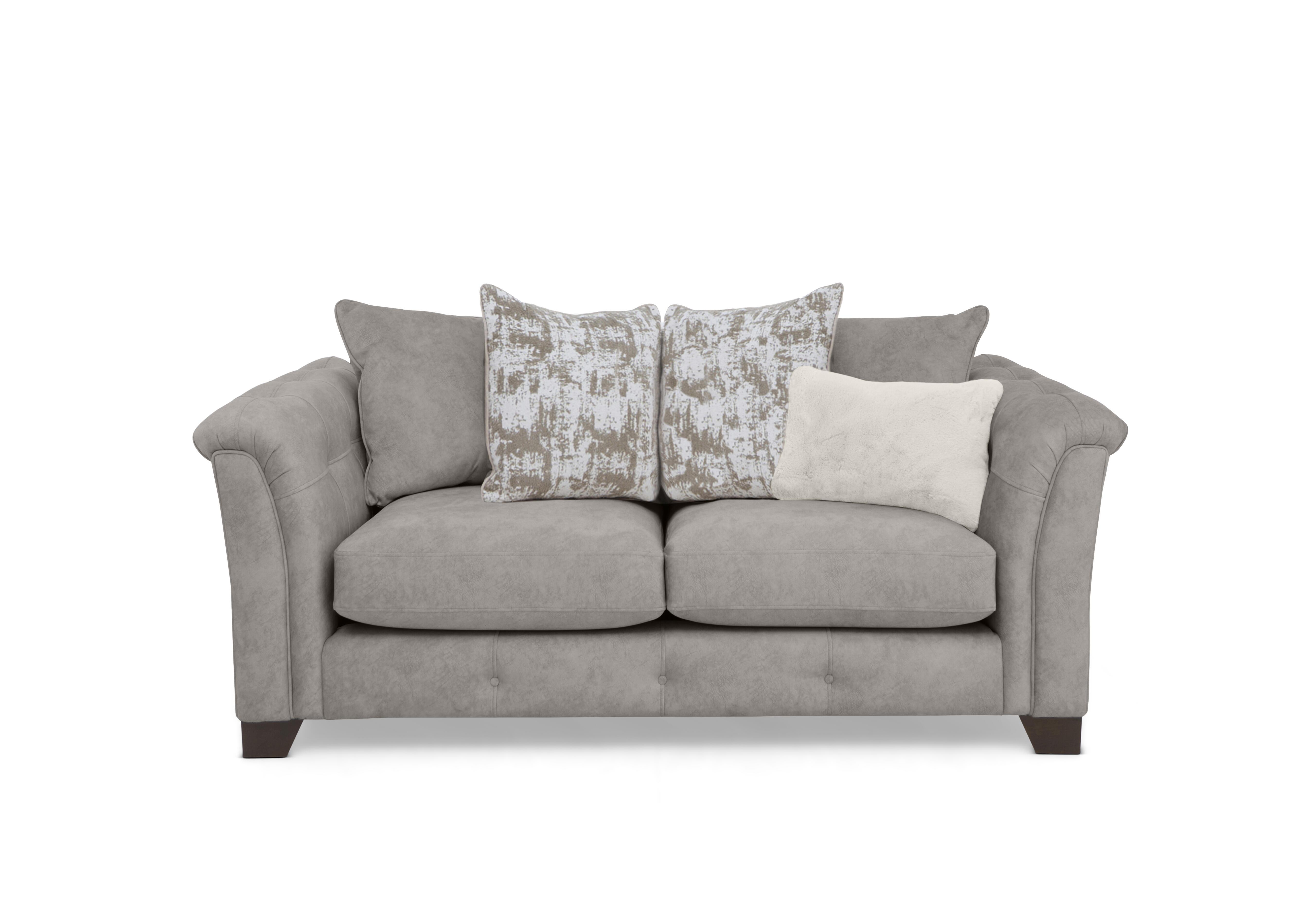 Aura 2 Seater Fabric Scatter Back Sofa Bed in Kenzo Oatmeal Dw Ft on Furniture Village