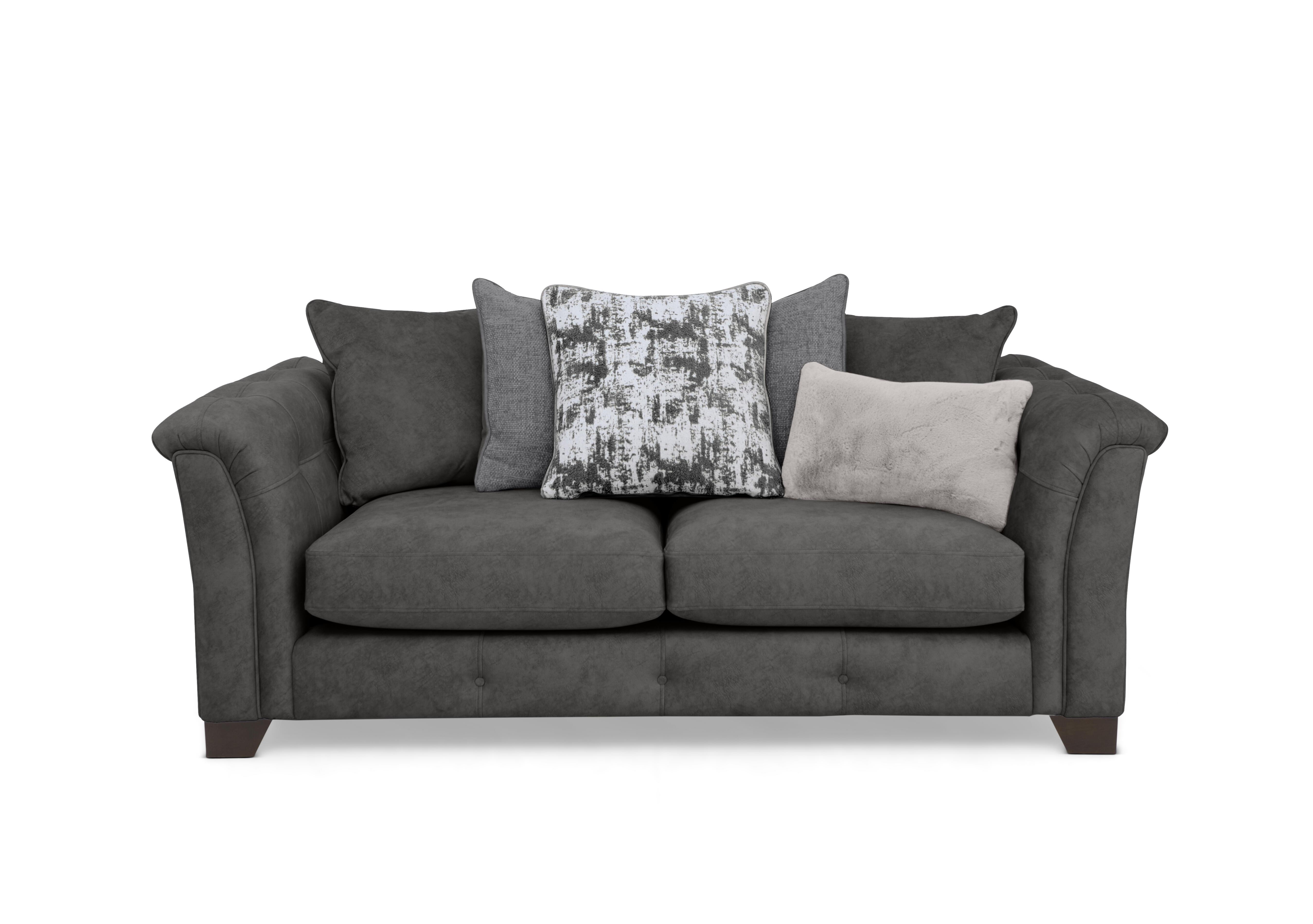 Aura 3 Seater Fabric Scatter Back Sofa Bed in Kenzo Mink Dw Ft on Furniture Village