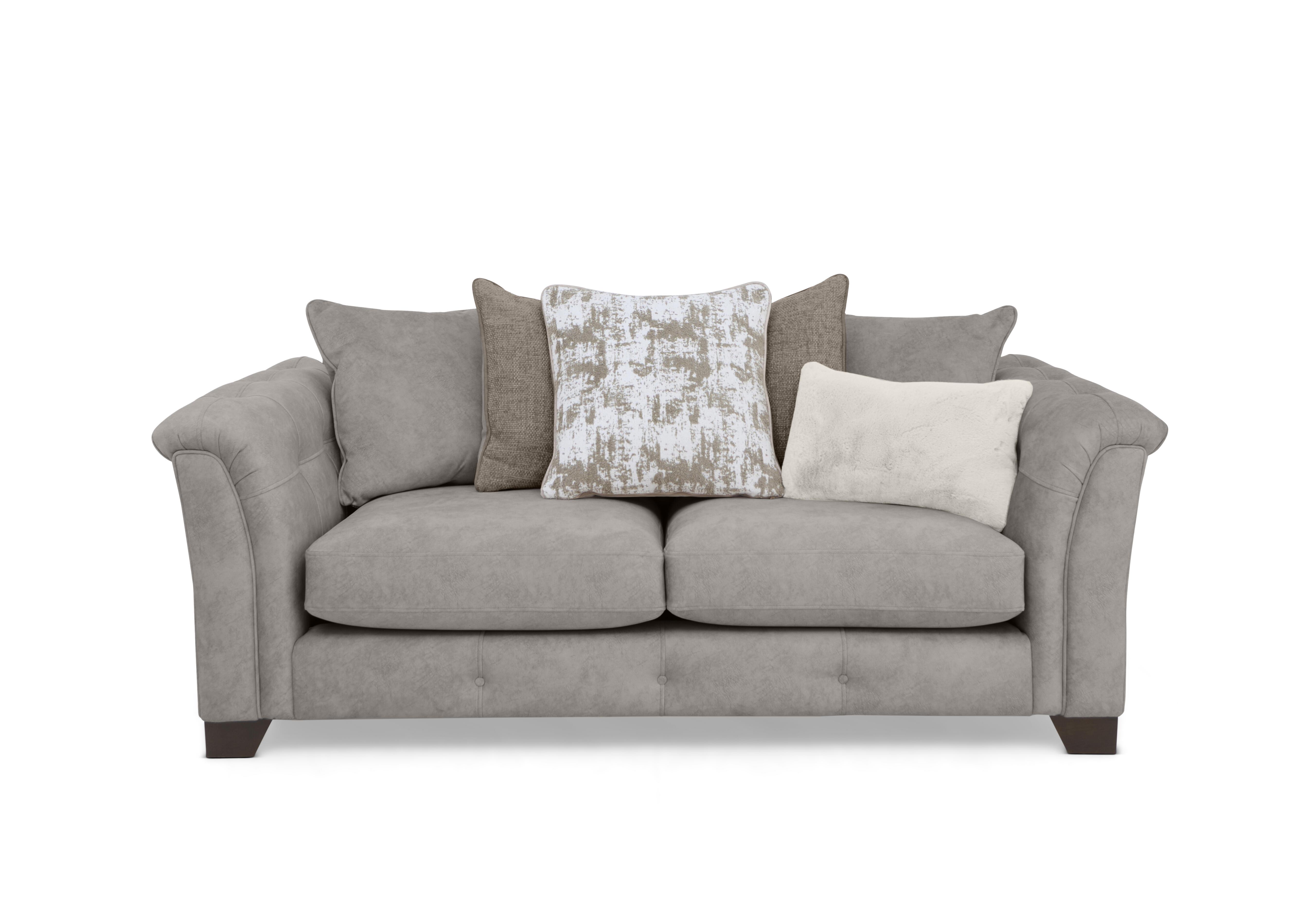 Aura 3 Seater Fabric Scatter Back Sofa Bed in Kenzo Oatmeal Dw Ft on Furniture Village