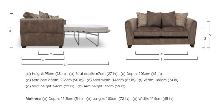 Mariah 2 Seater Fabric Scatter Back Sofa Bed in  on Furniture Village