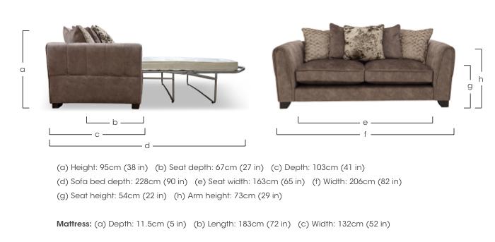 Mariah 3 Seater Fabric Scatter Back Sofa Bed in  on Furniture Village