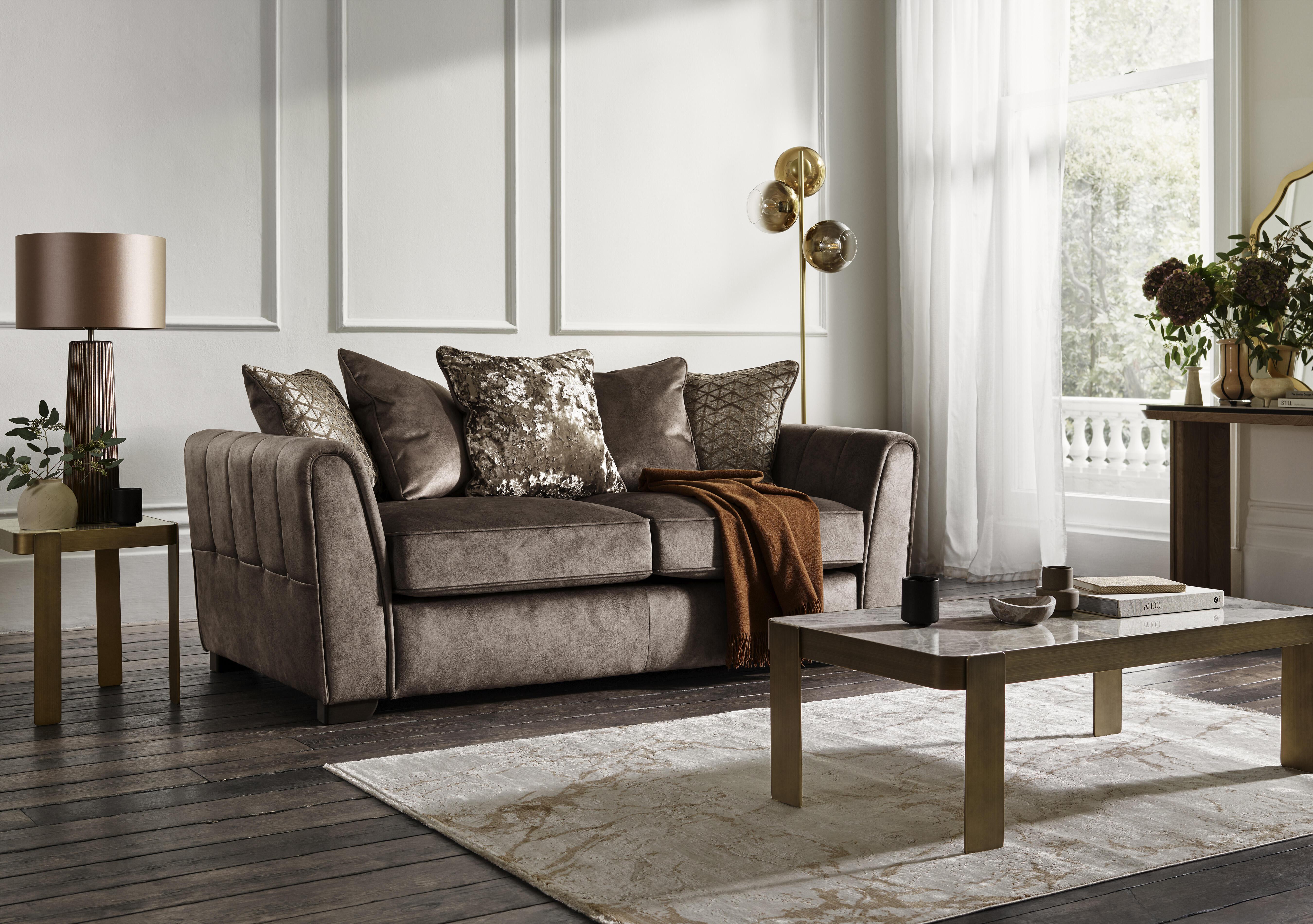 Mariah 3 Seater Fabric Scatter Back Sofa Bed in  on Furniture Village