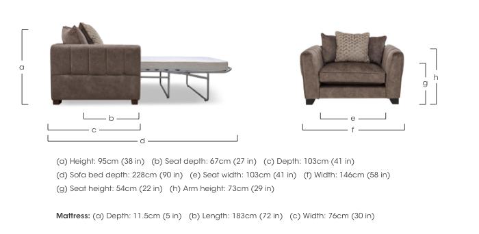 Mariah Fabric Scatter Back Chair Sofa Bed in  on Furniture Village