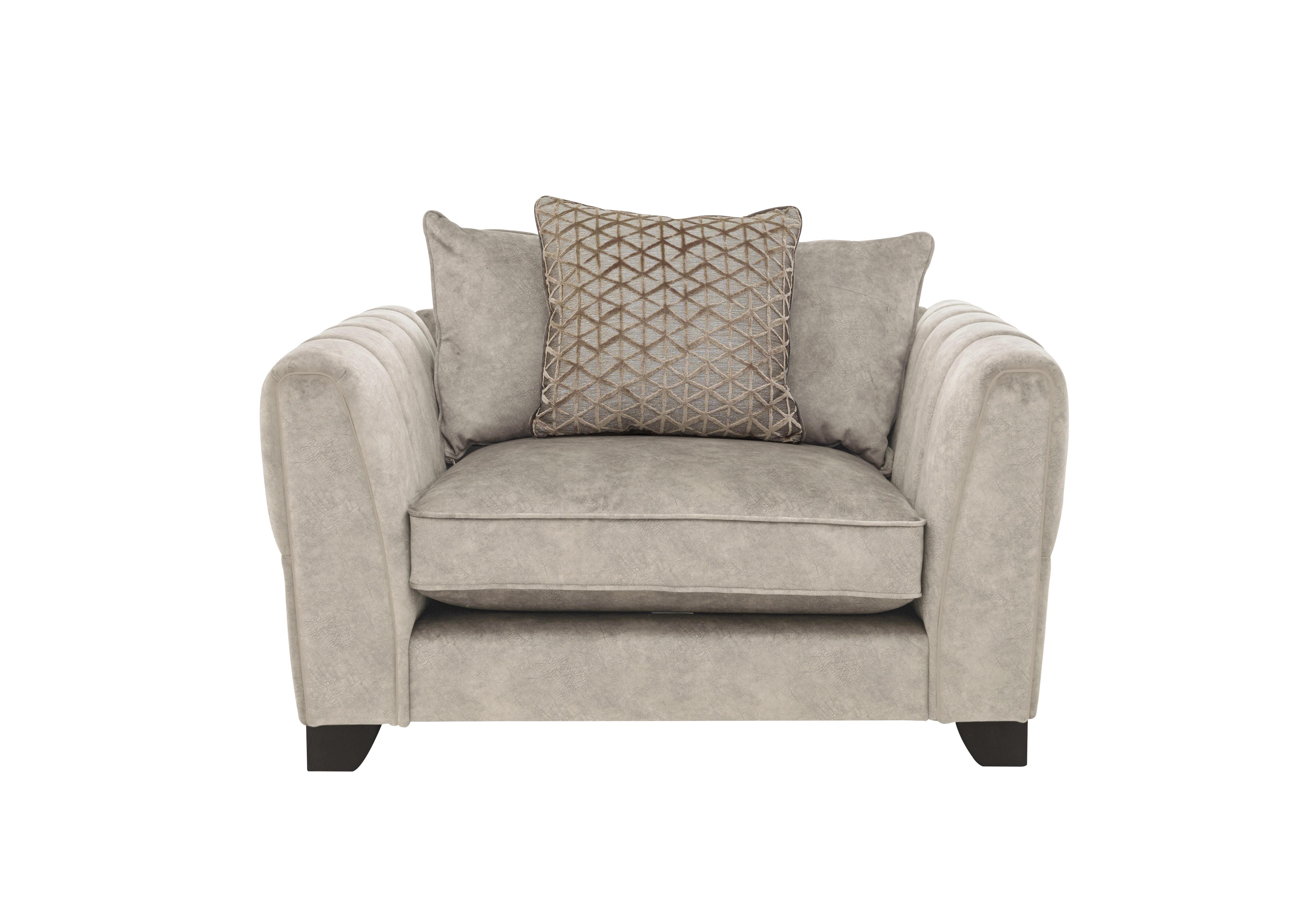 Mariah Fabric Scatter Back Snuggler Sofa Bed in Dapple Cream-Tri No Insert on Furniture Village