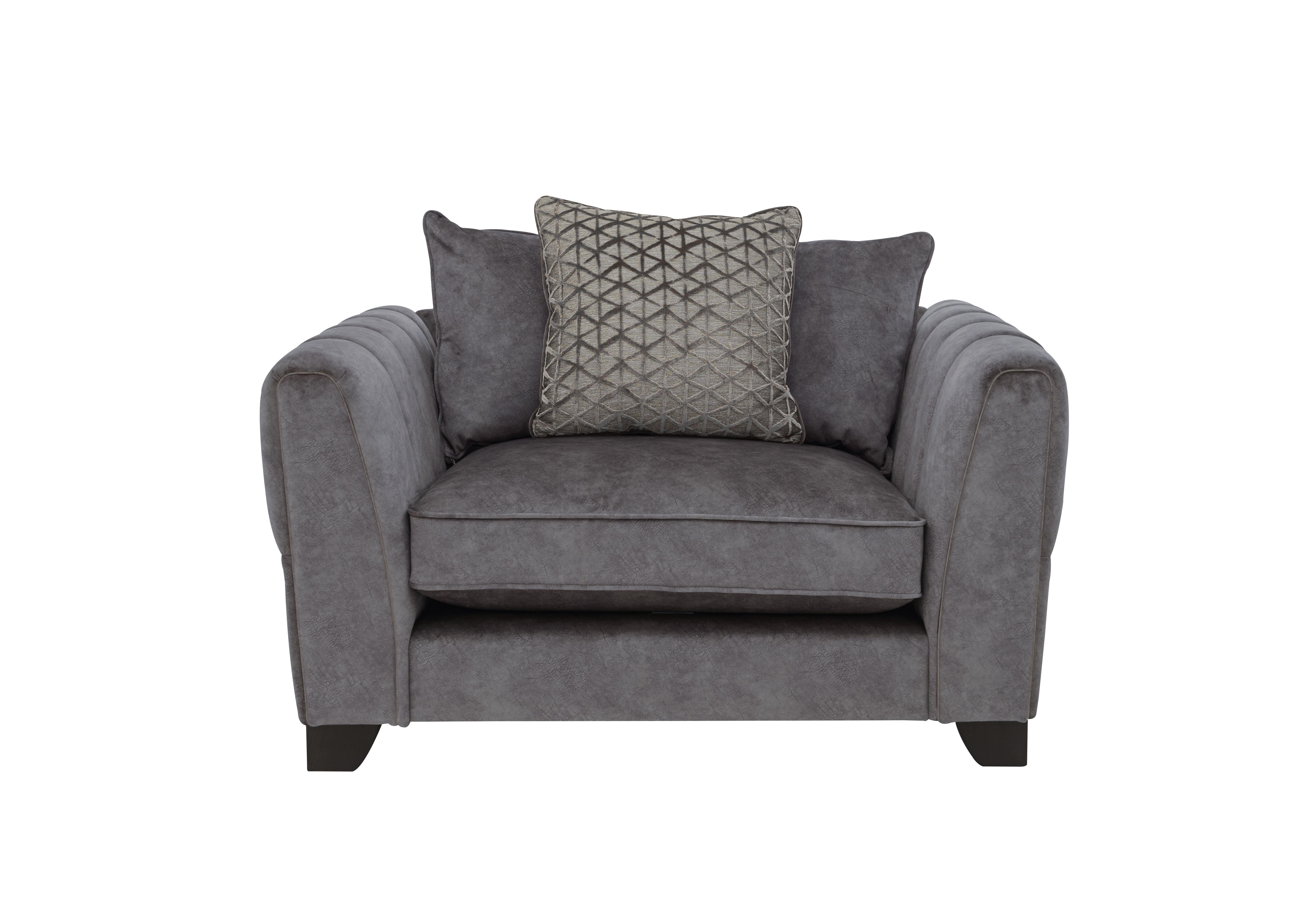 Mariah Fabric Scatter Back Chair Sofa Bed in Dapple Moleskin-Tri No Insert on Furniture Village
