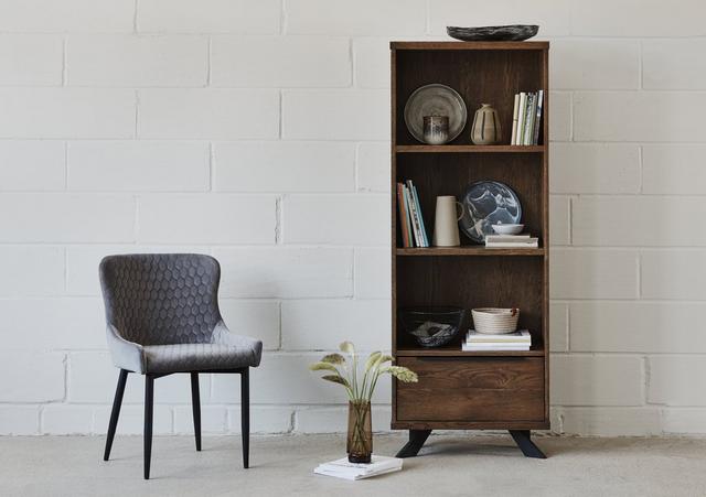 Wooden shelving unit