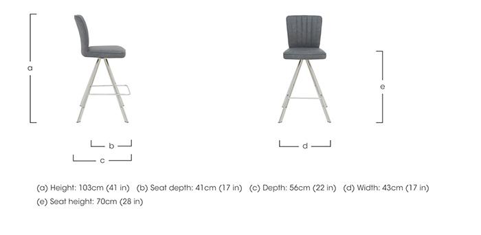 Vegas Set of 4 Faux Leather Swivel Barstools in  on Furniture Village