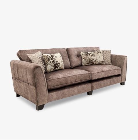 Ariana 4 Seater Fabric Classic Back Split Frame Sofa