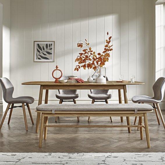 Dining set with benches