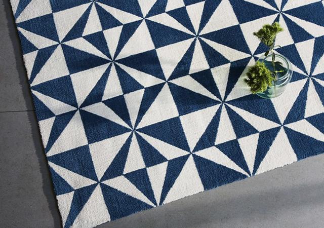 Blue Geometric Rug