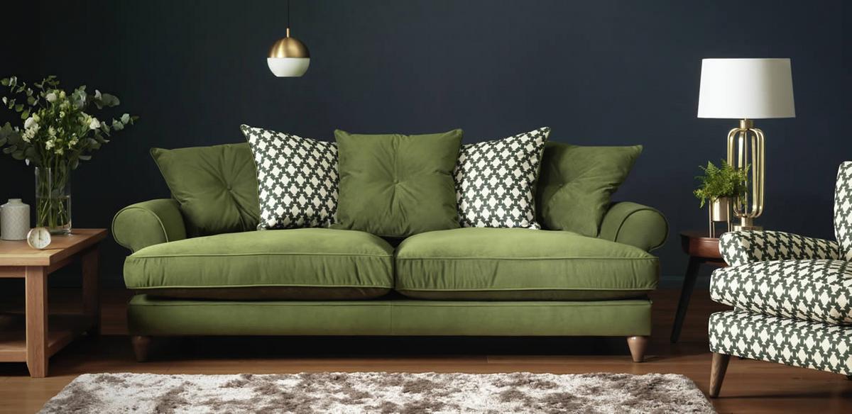 Dark green sofa