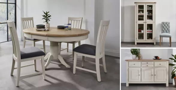 Furnitureland Solid Wood Furniture, Second Hand White Round Dining Table And Chairs