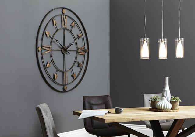 Grey Room with Clock